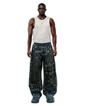 Jacquard Black Jeans Pants