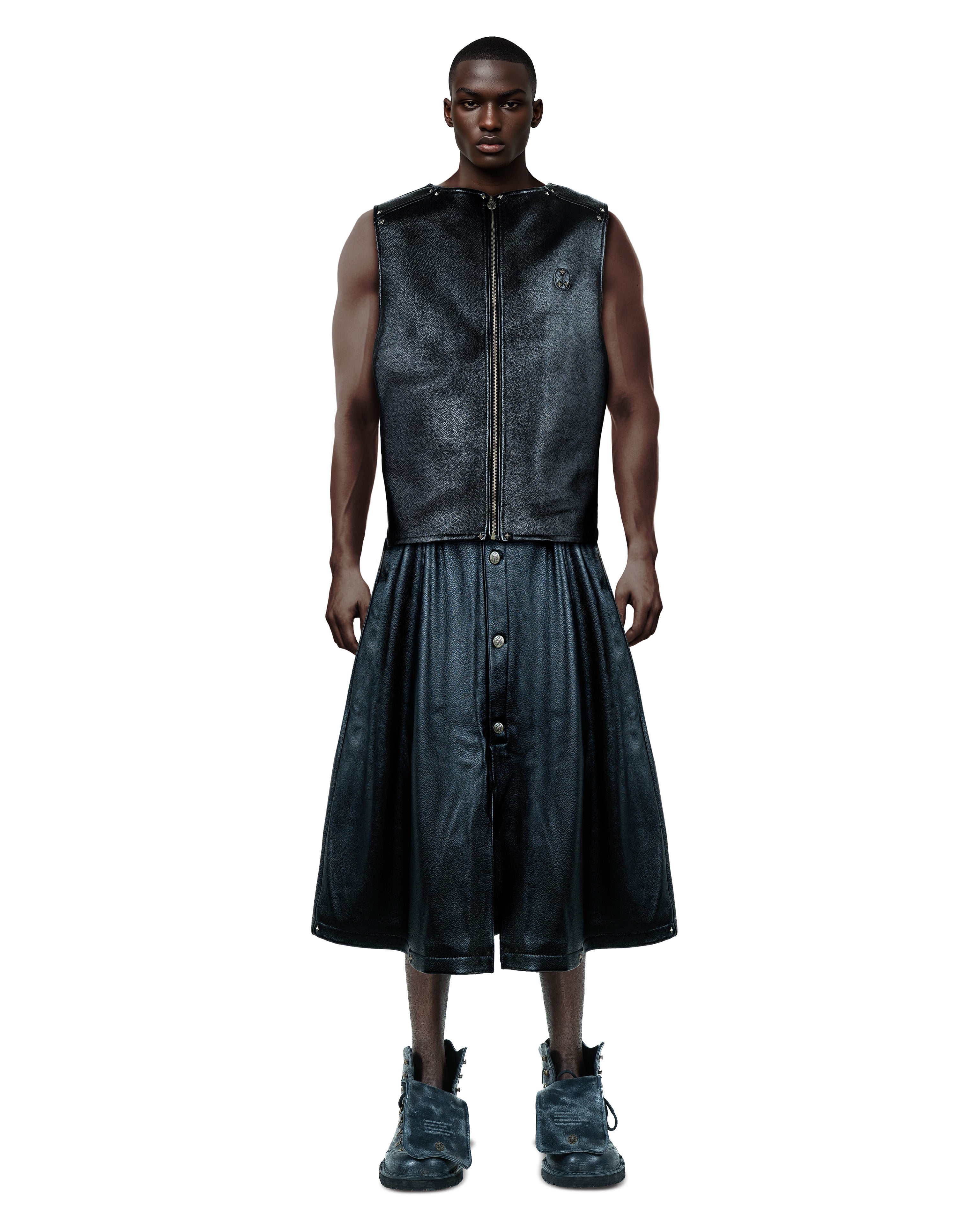 Black Leather Vest