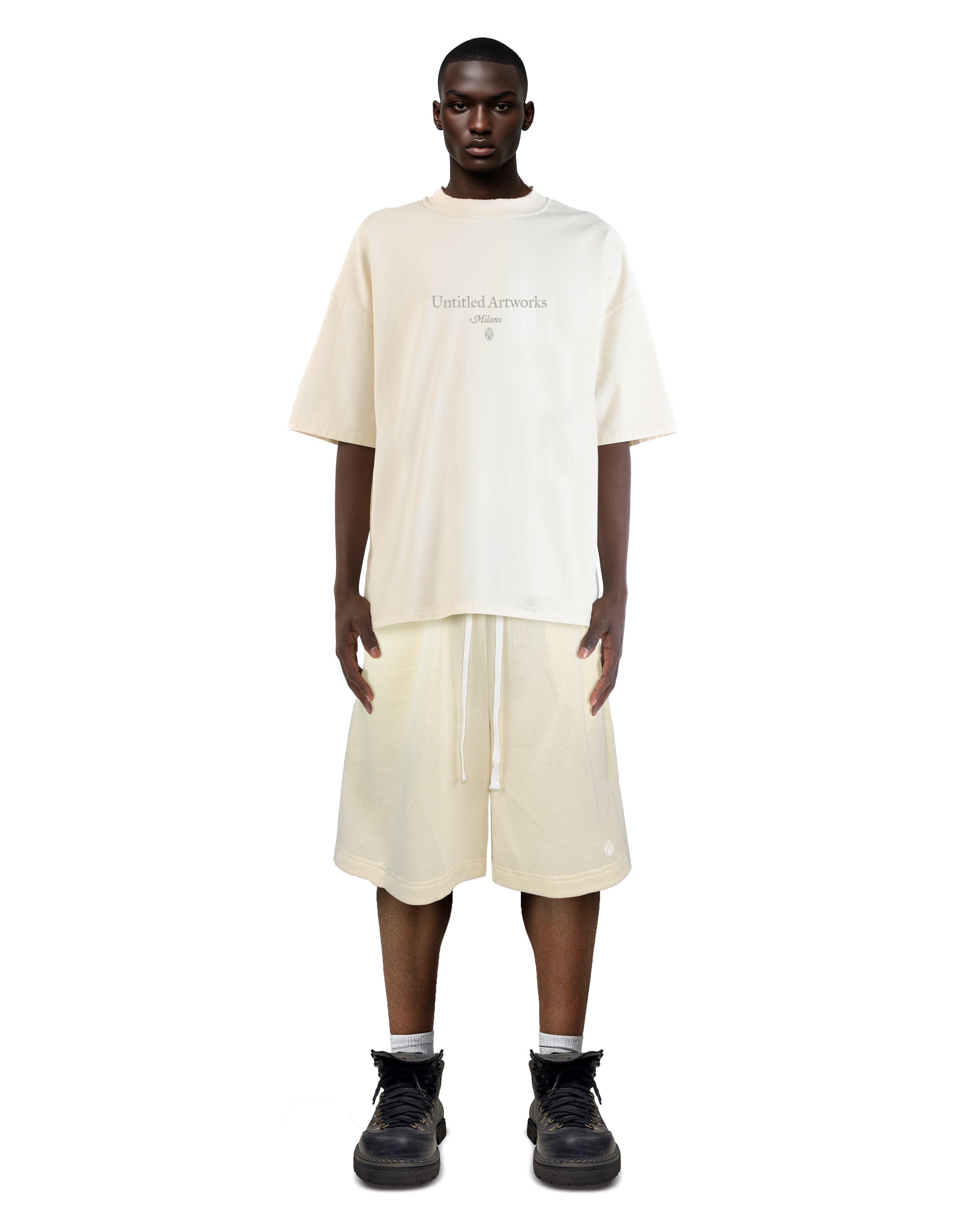 Cream Sports Shorts