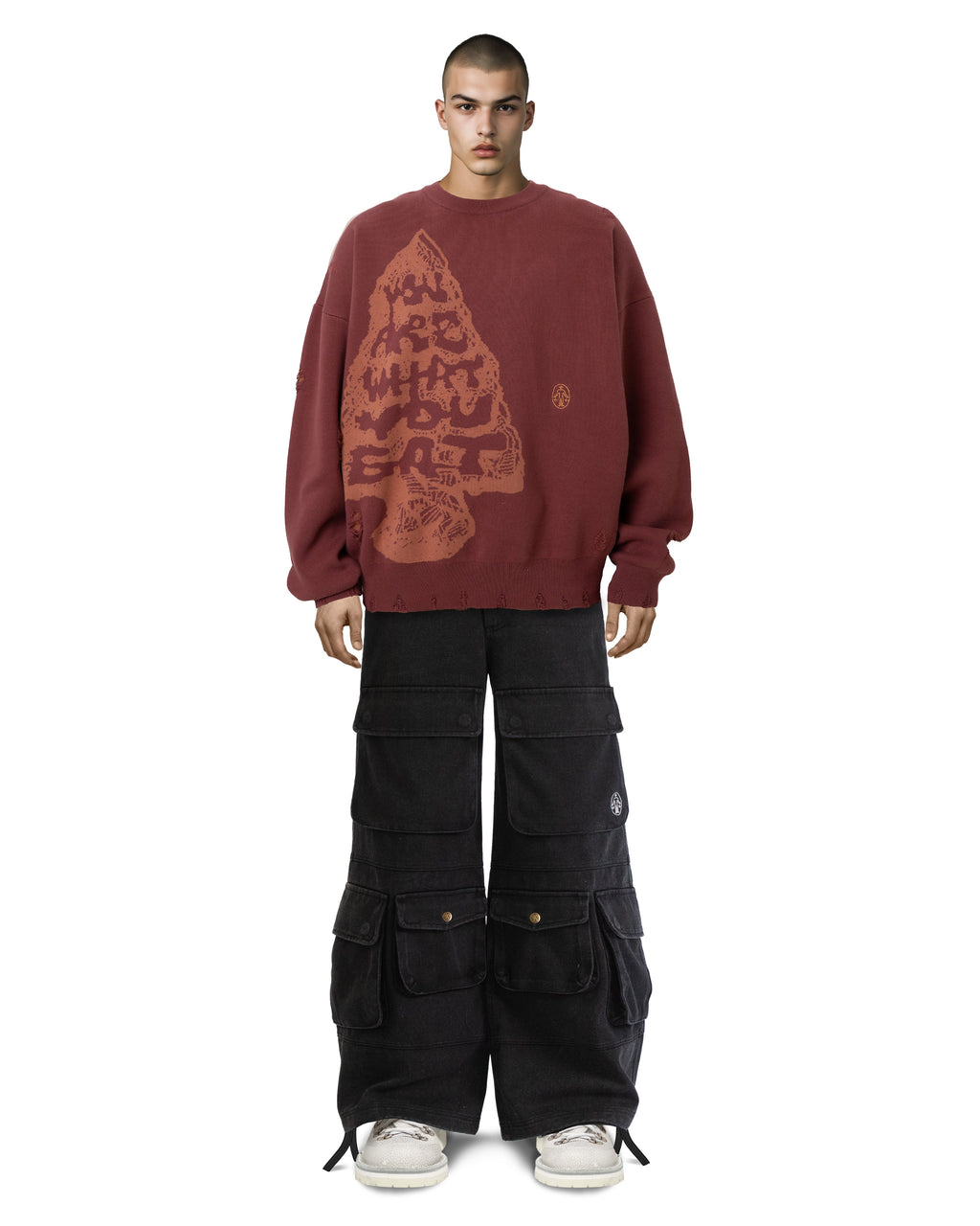 Crewneck Sweater Arrow Rust