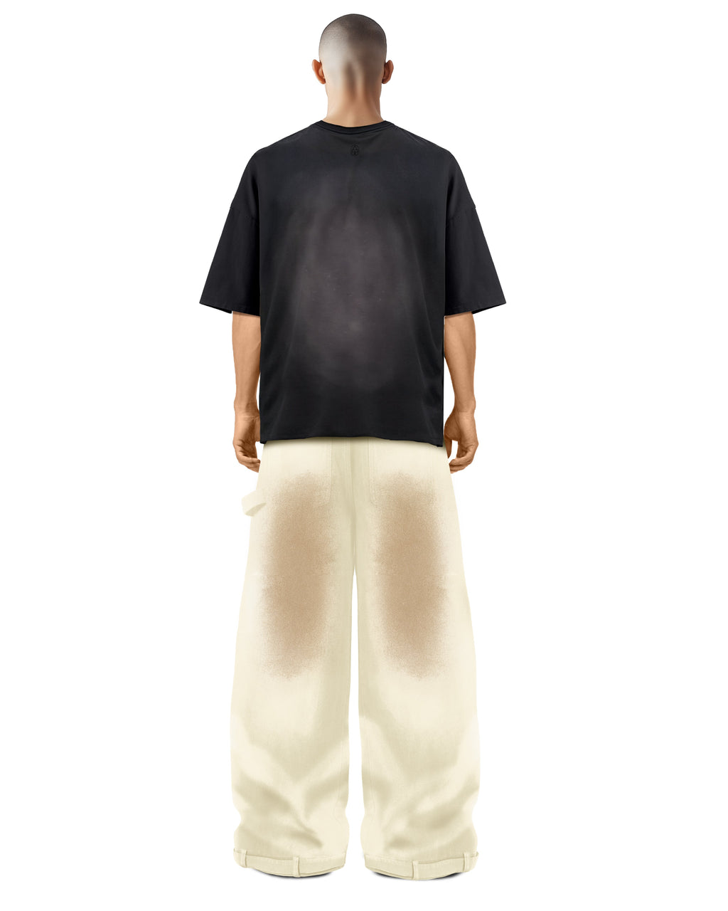 Tobi Wide Leg Cream Jeans