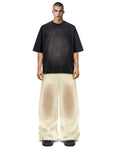 Tobi Wide Leg Cream Jeans