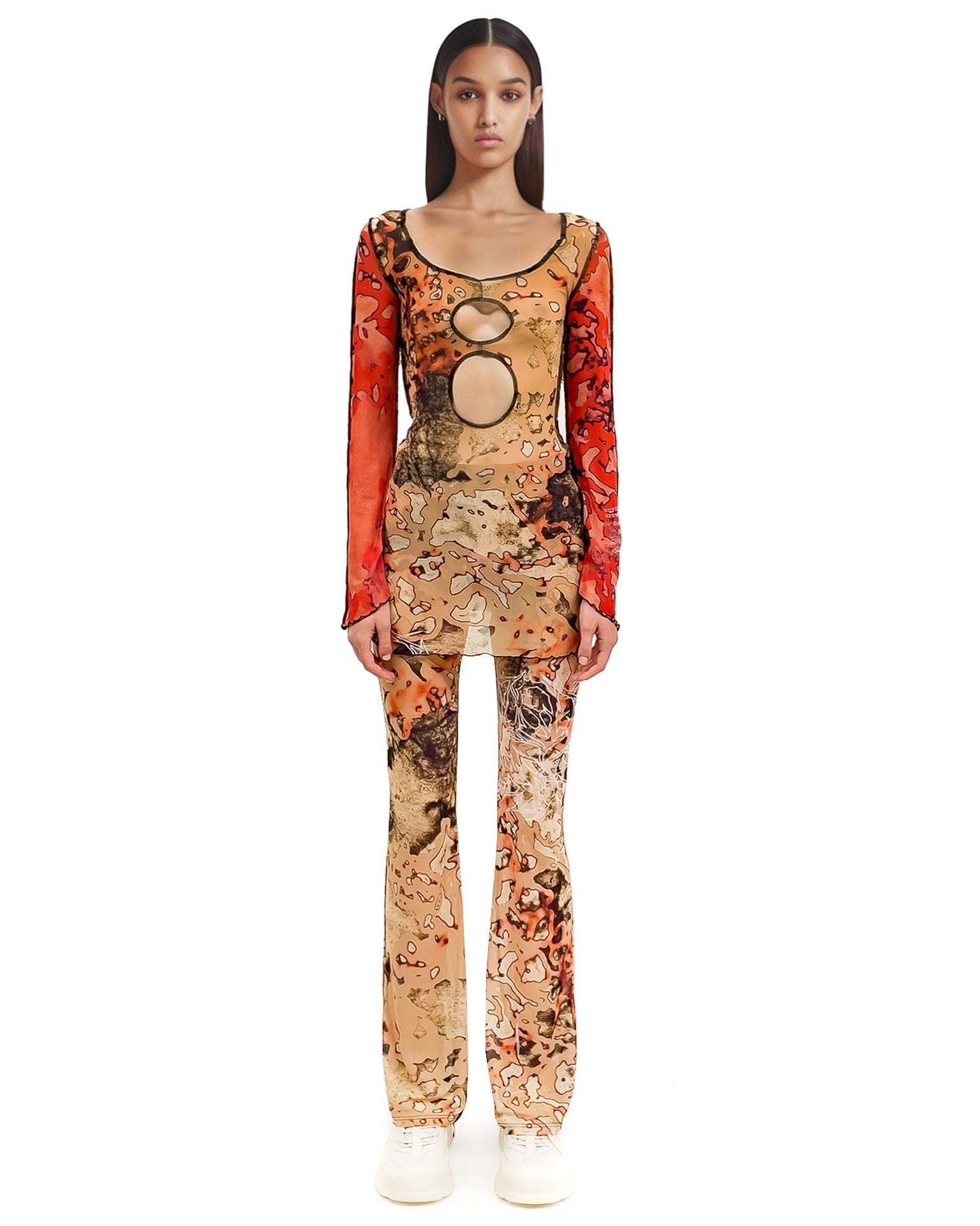 Mesh Dress Lava