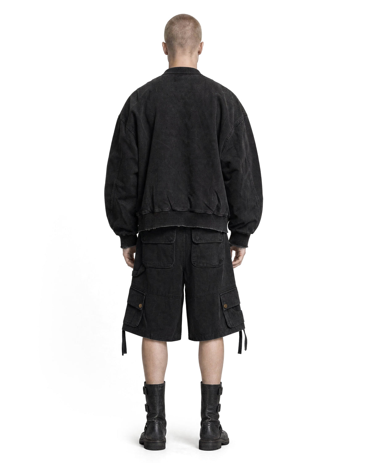 Cargo Shorts Washed Black