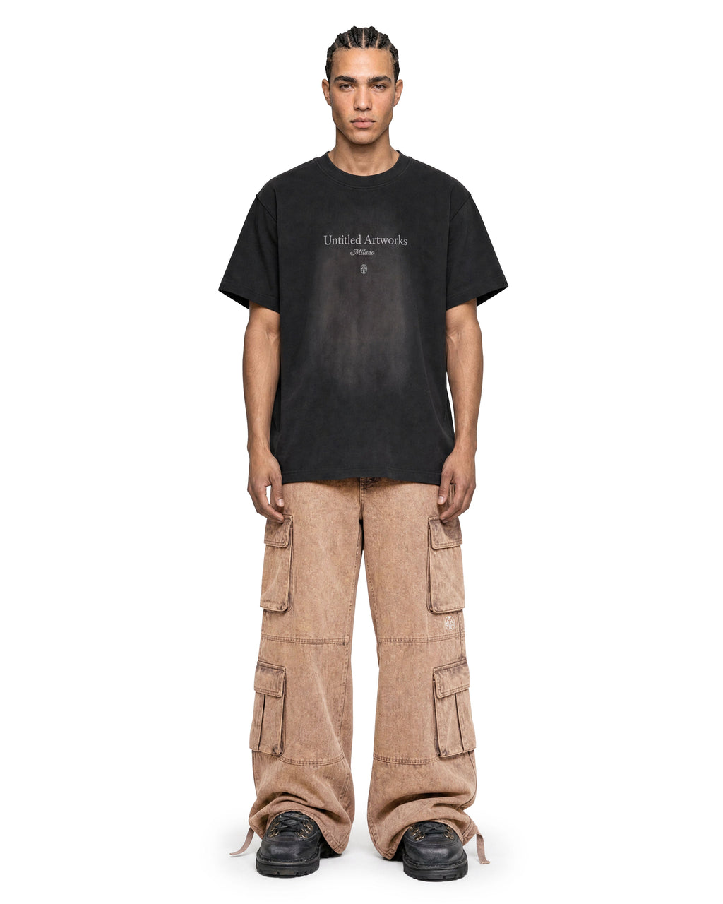 Cargo Wide Pants Acid Rust