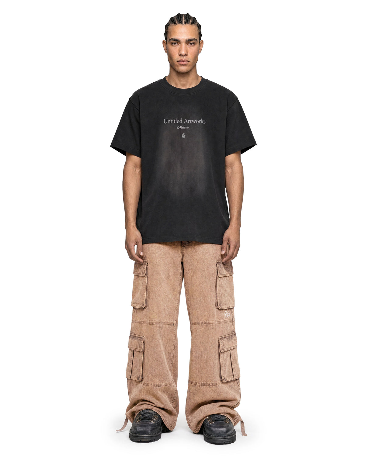 Cargo Wide Pants Acid Rust