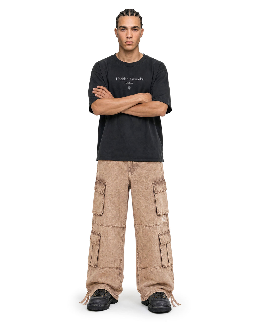 Cargo Wide Pants Acid Rust