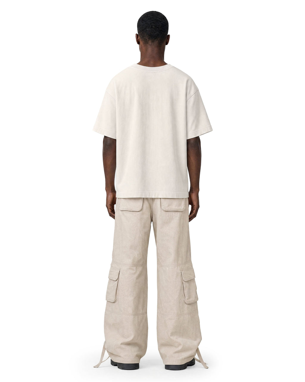 Cargo Wide Pants Beige
