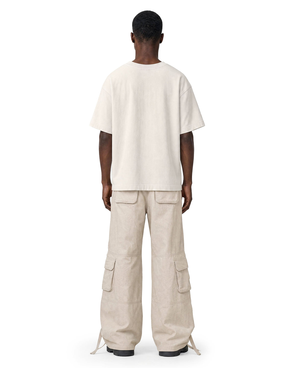 Cargo Wide Pants Beige