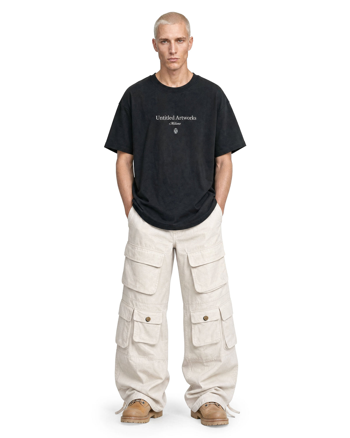Cargo Wide Pants Canvas