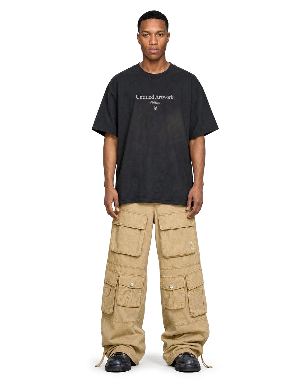 Cargo Wide Pants Washed Desert
