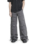 Cargo Wide Pants Washed Grey
