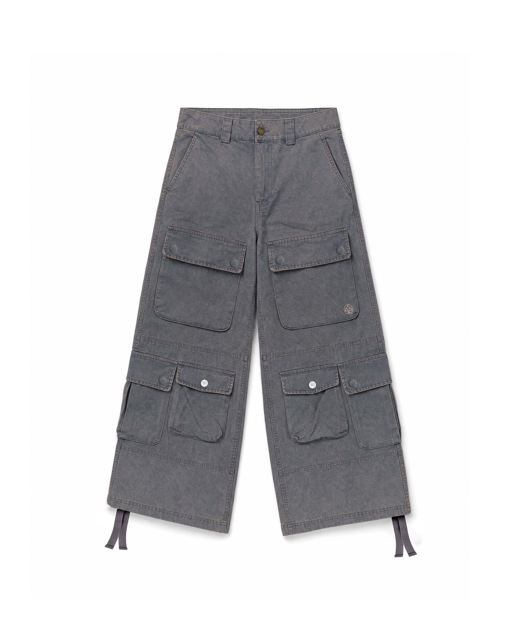Cargo Wide Pants Washed Grey