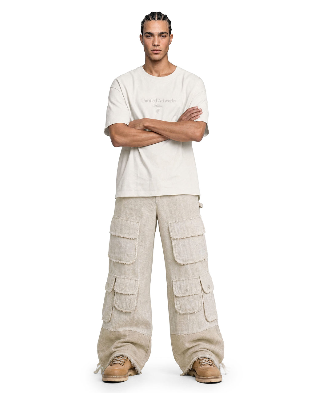 Cargo Wide Pants Hemp