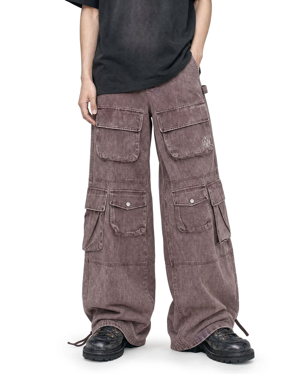 Cargo Wide Washed Pants Rust