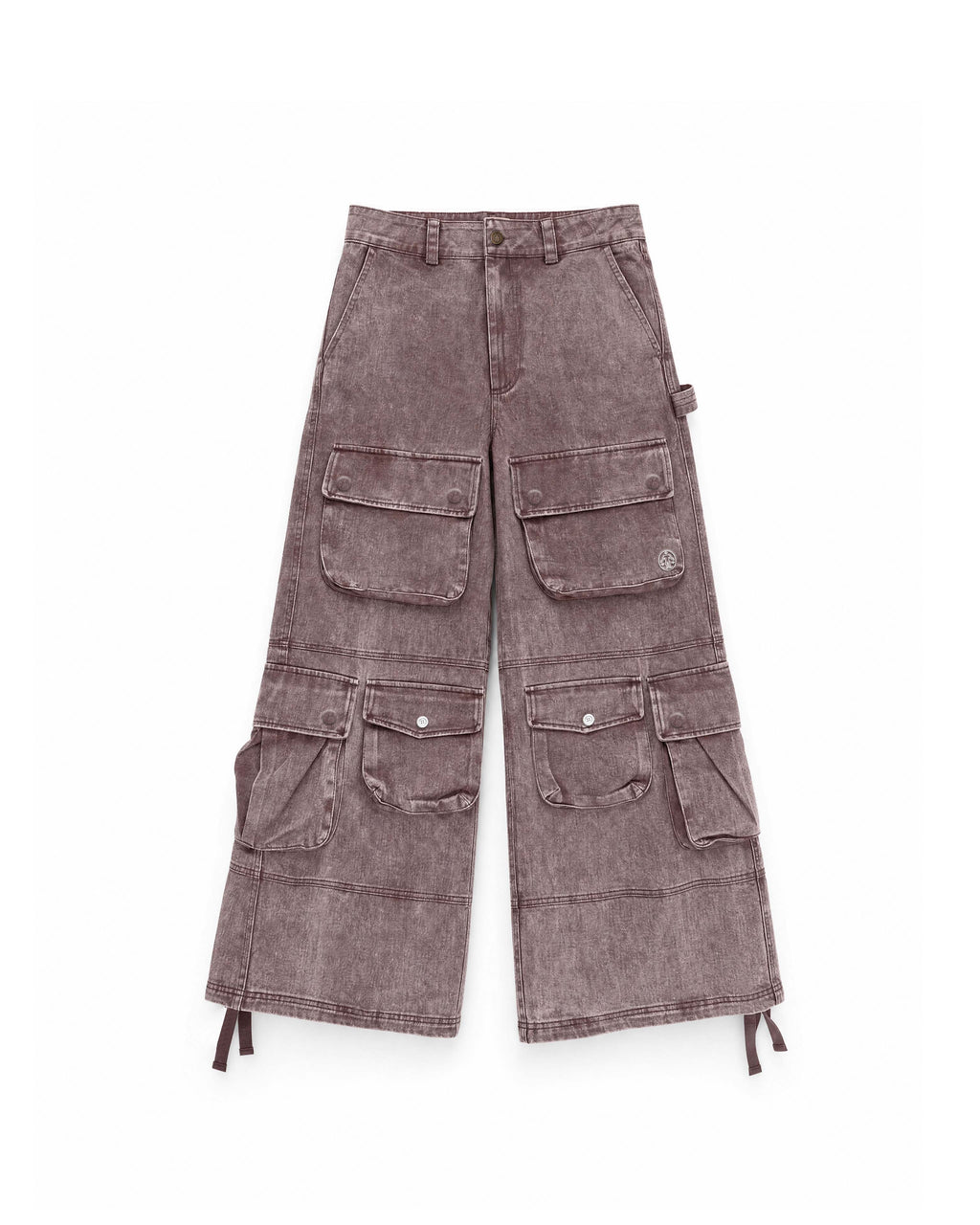 Cargo Wide Washed Pants Rust
