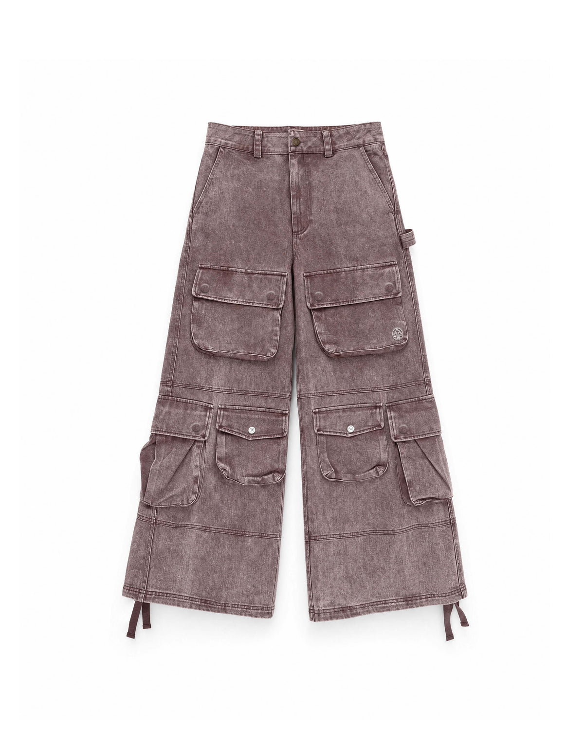 Cargo Wide Washed Pants Rust