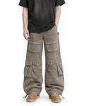 Cargo Wide Pants Washed Taupe