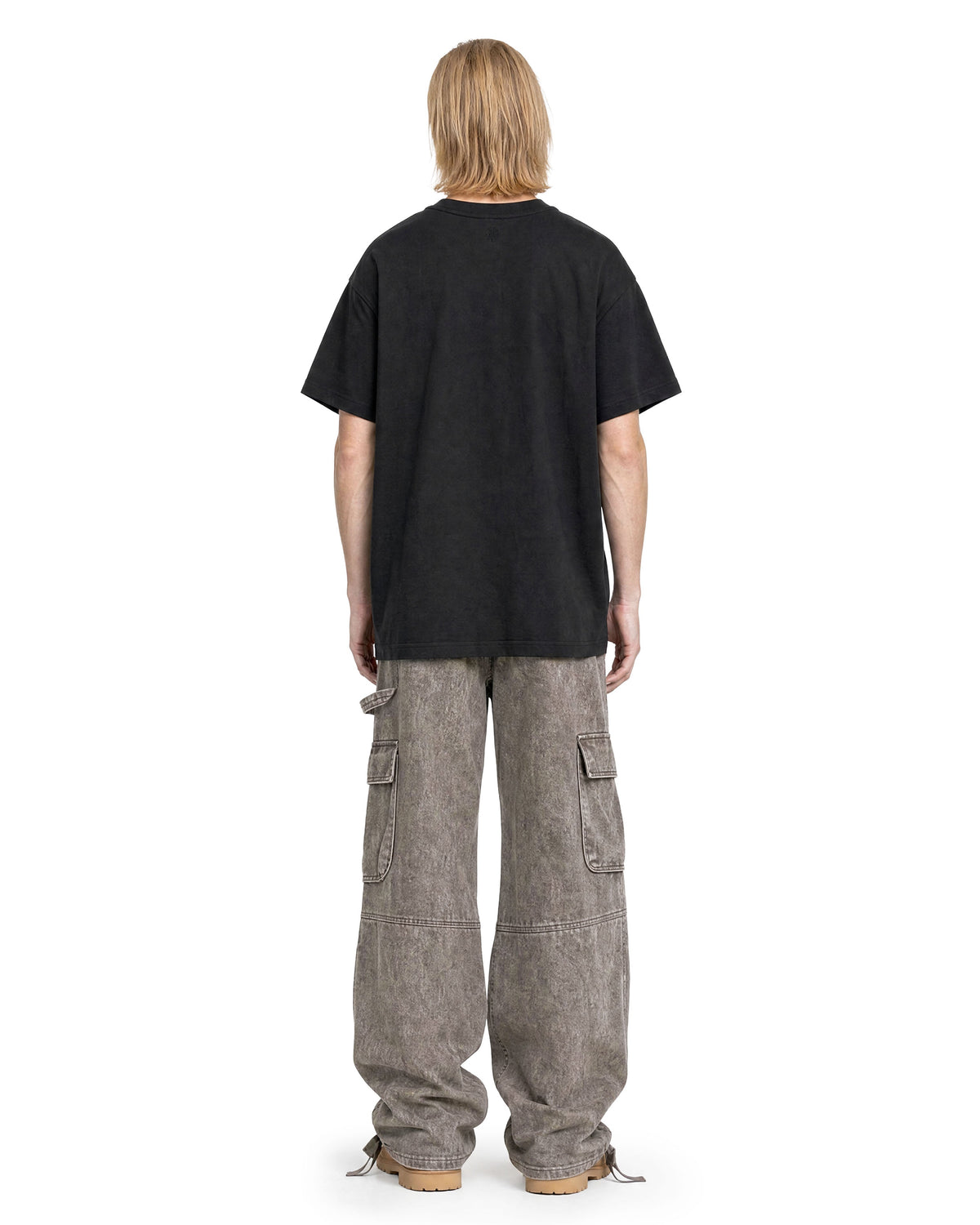 Cargo Wide Pants Washed Taupe