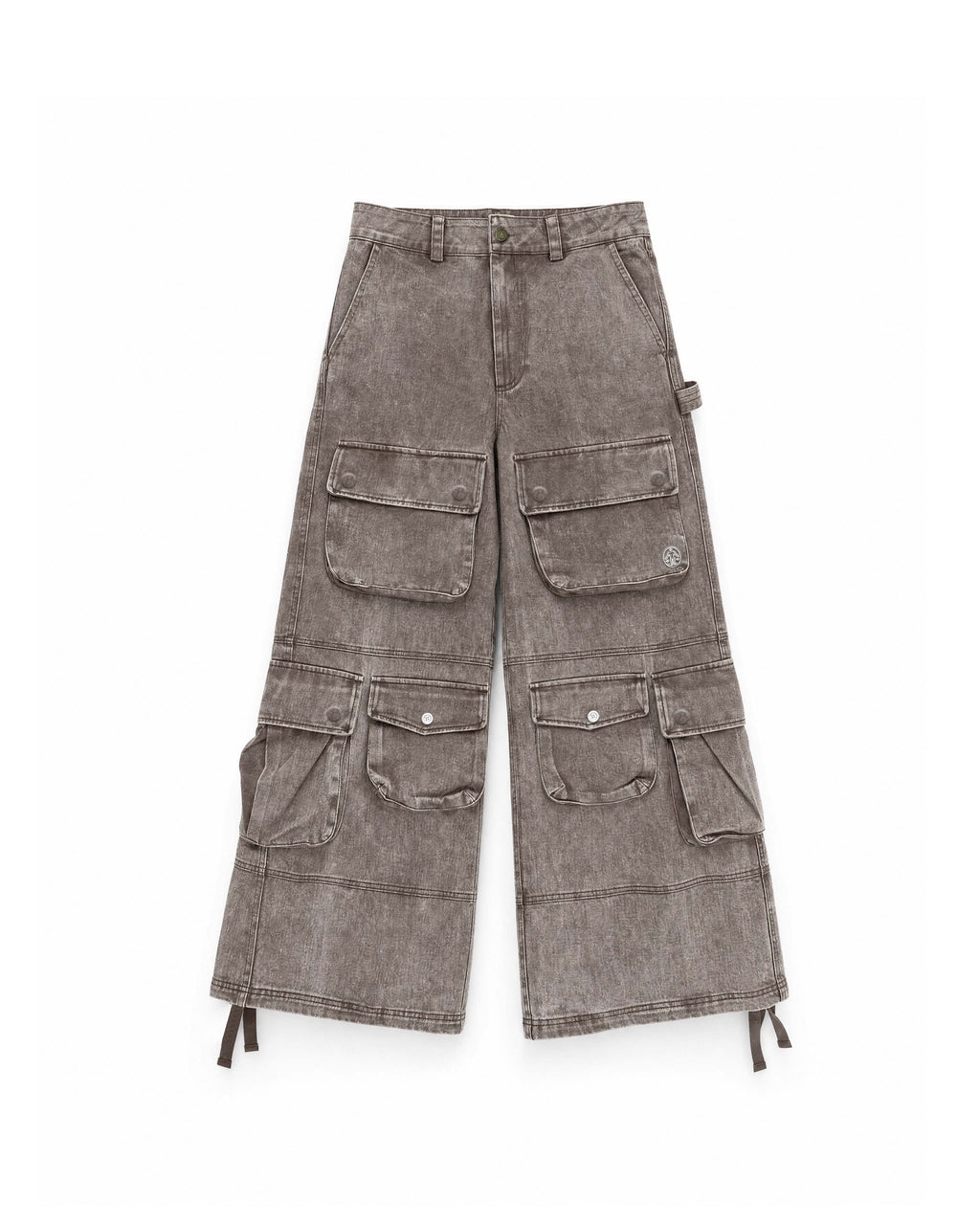 Cargo Wide Pants Washed Taupe