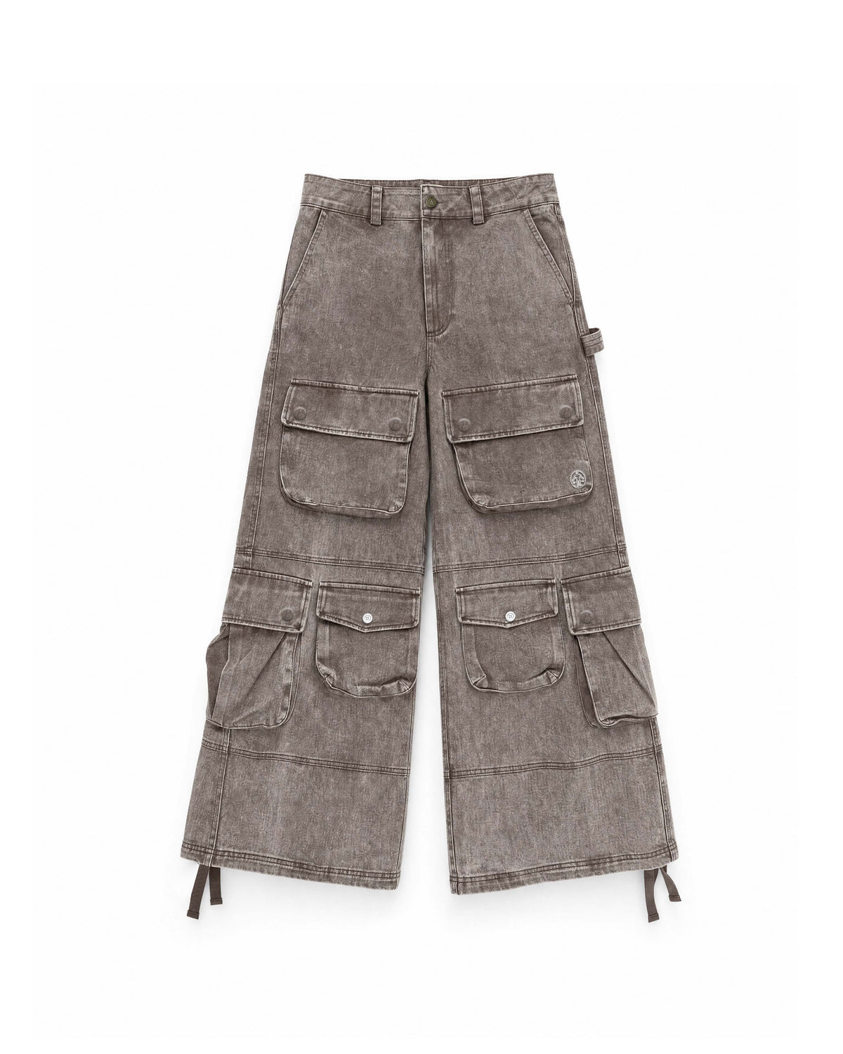 Cargo Wide Pants Washed Taupe