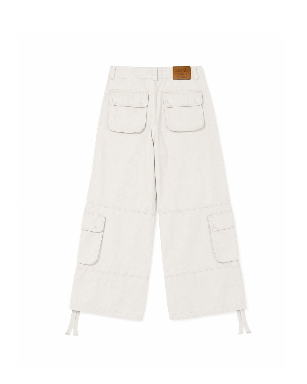 Cargo Wide Pants White