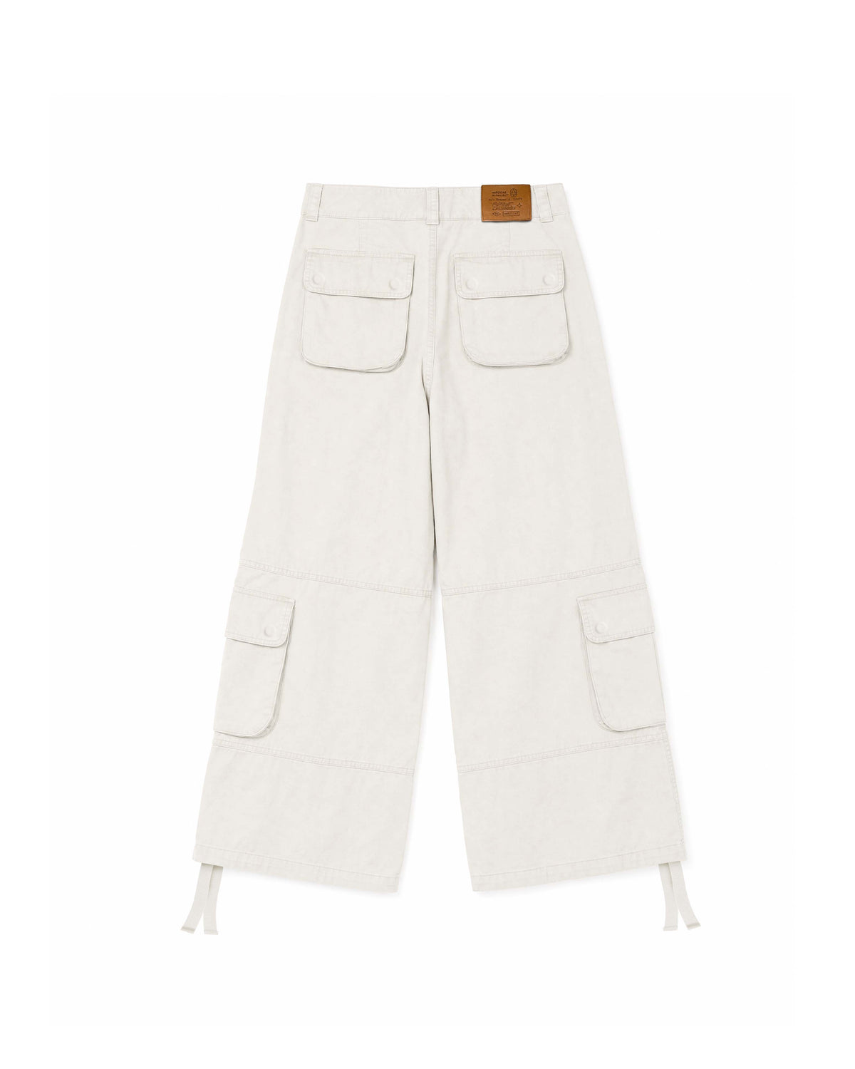 Cargo Wide Pants White