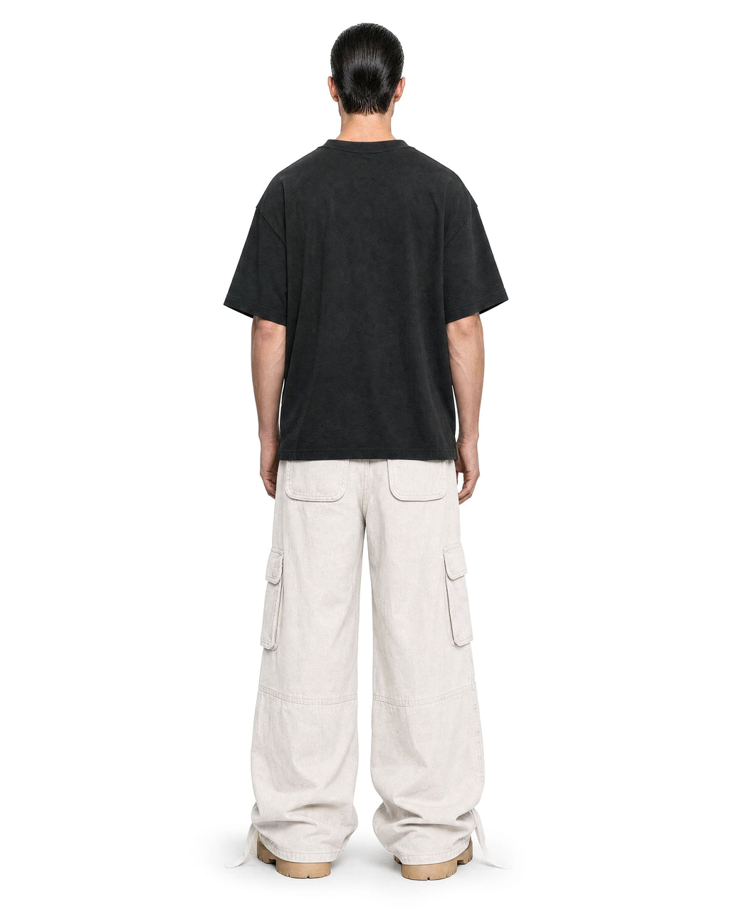 Cargo Wide Pants White