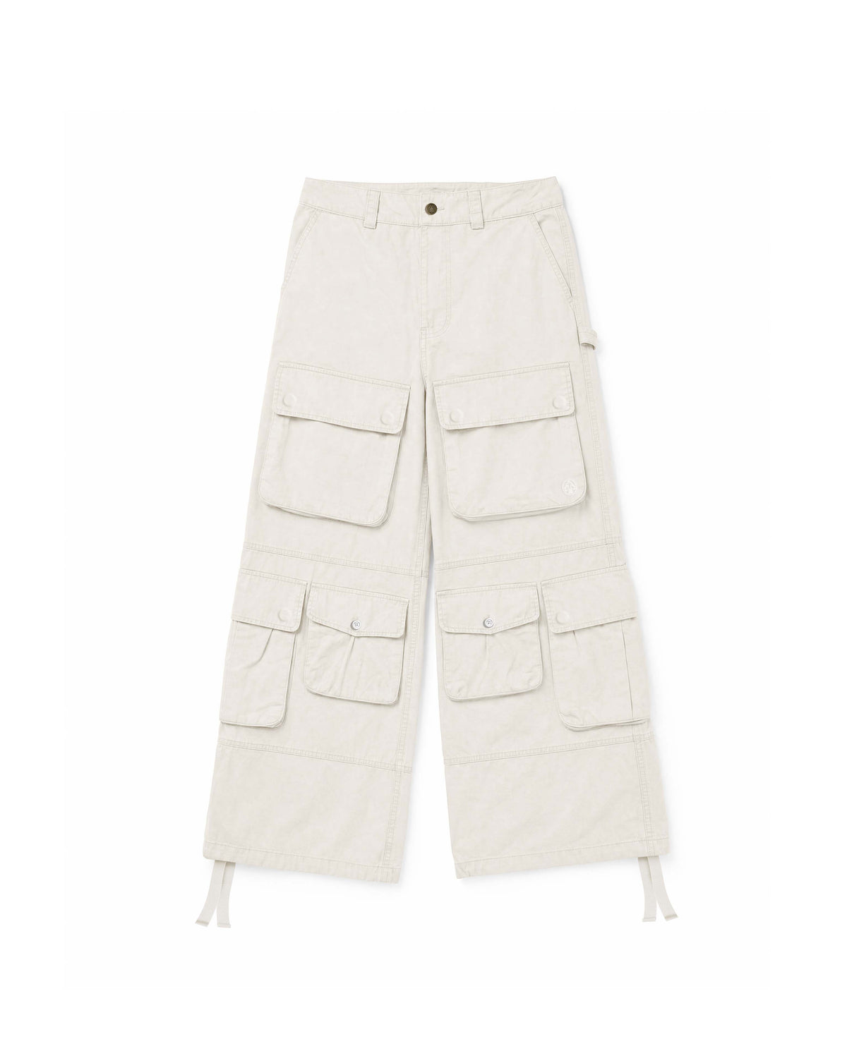 Cargo Wide Pants White