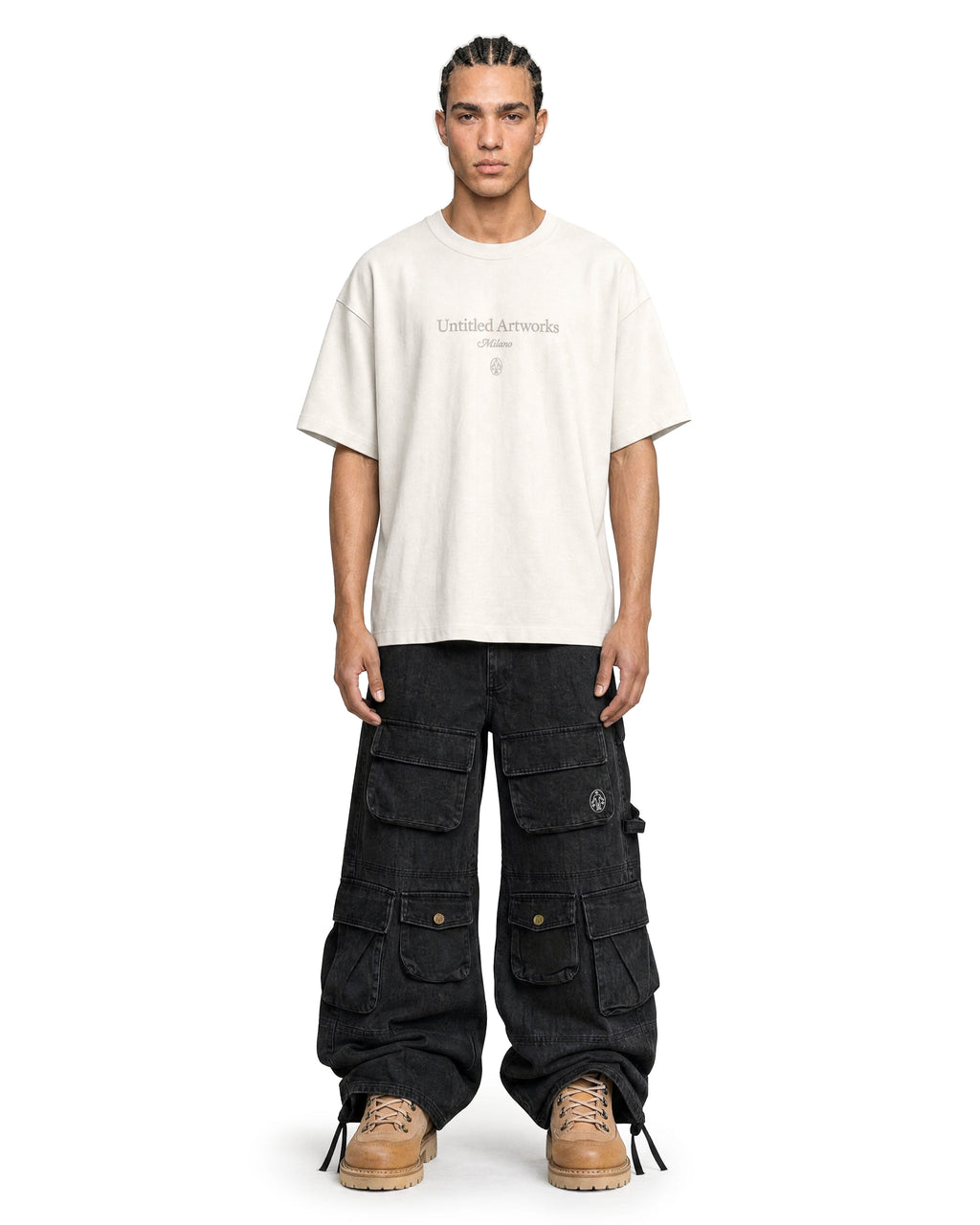 Cargo Wide Pants Black
