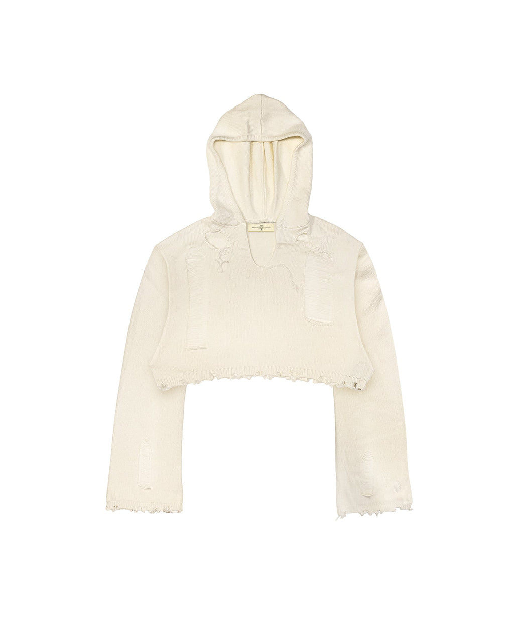 Knit Crop Hoodie Canvas