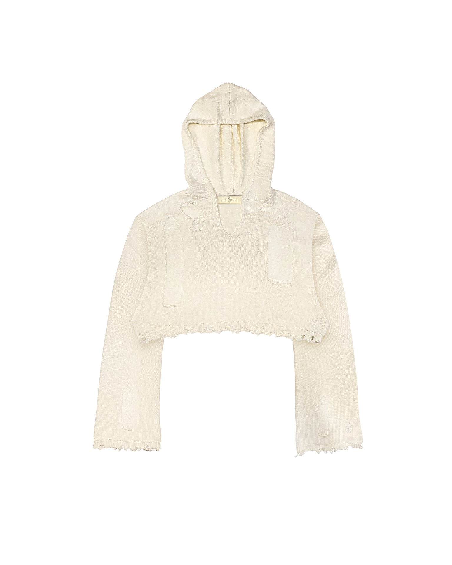 Knit Crop Hoodie Canvas