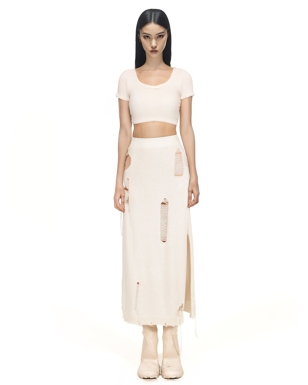 Knit Long Skirt Canvas