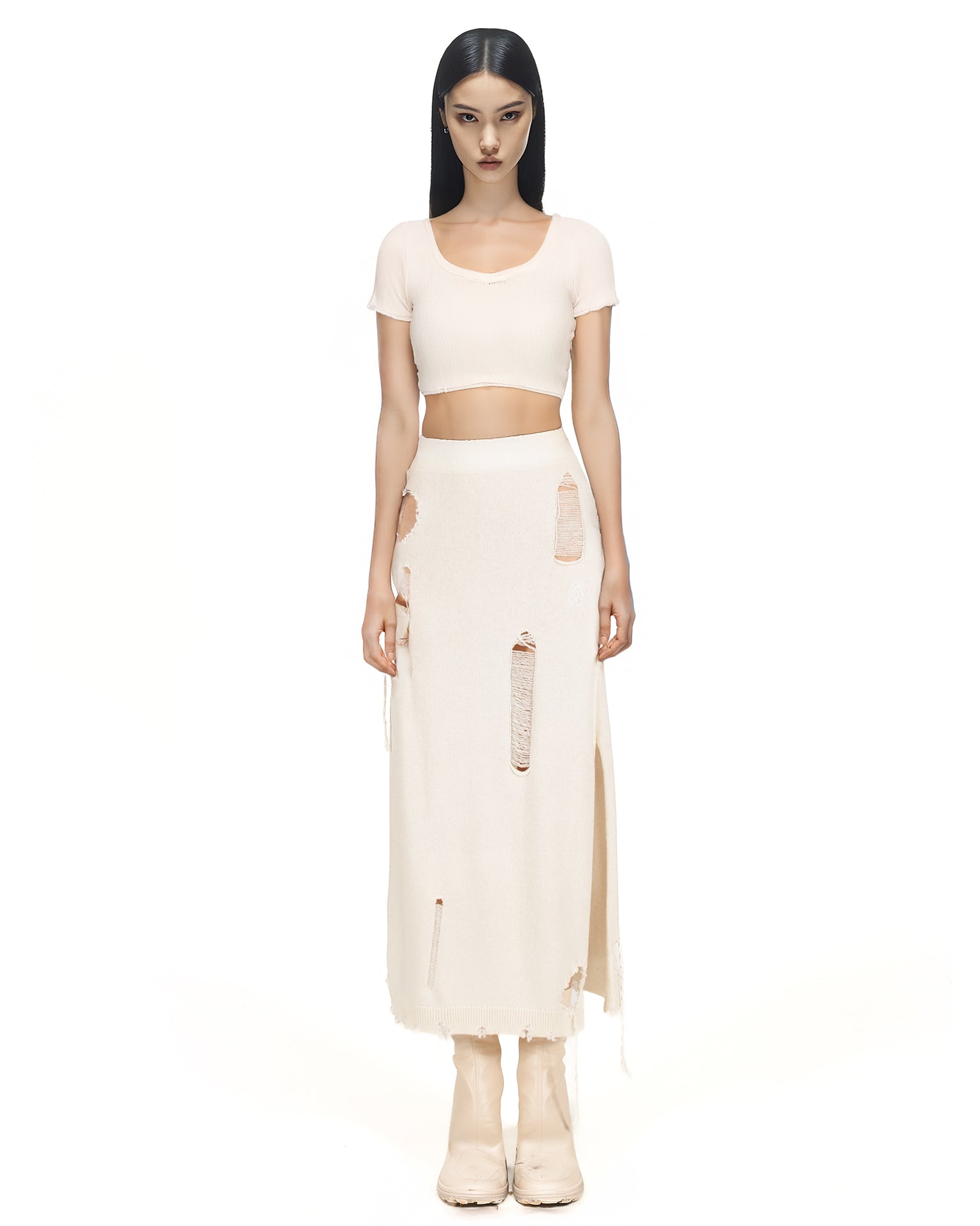 Knit Long Skirt Canvas
