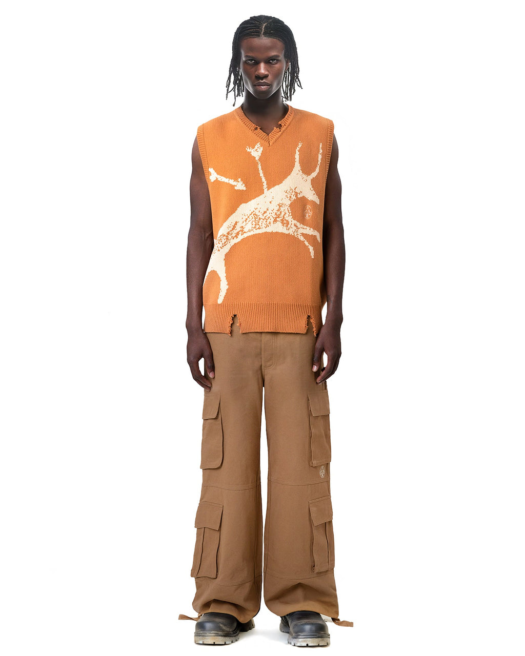Vest Knit Prey Bronze