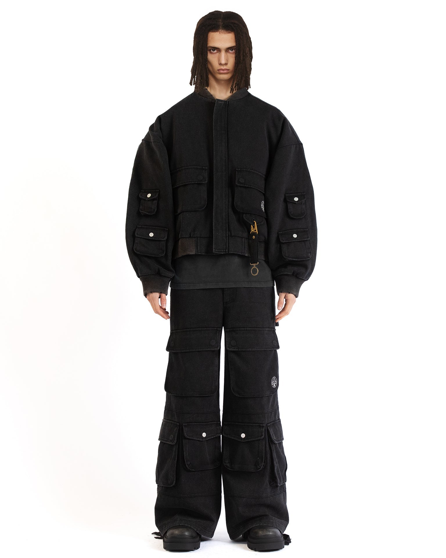 Washed Cargo Black Bomber