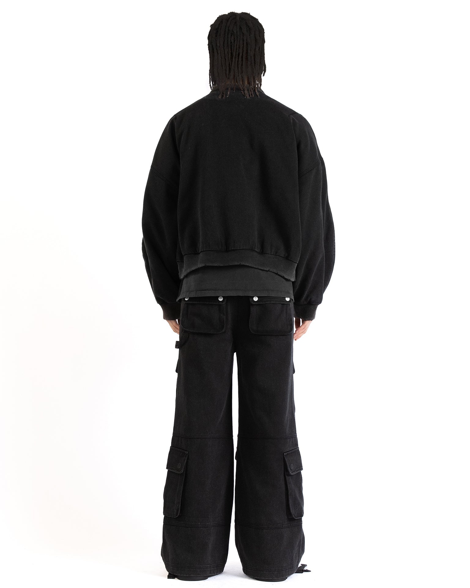 Washed Cargo Black Bomber