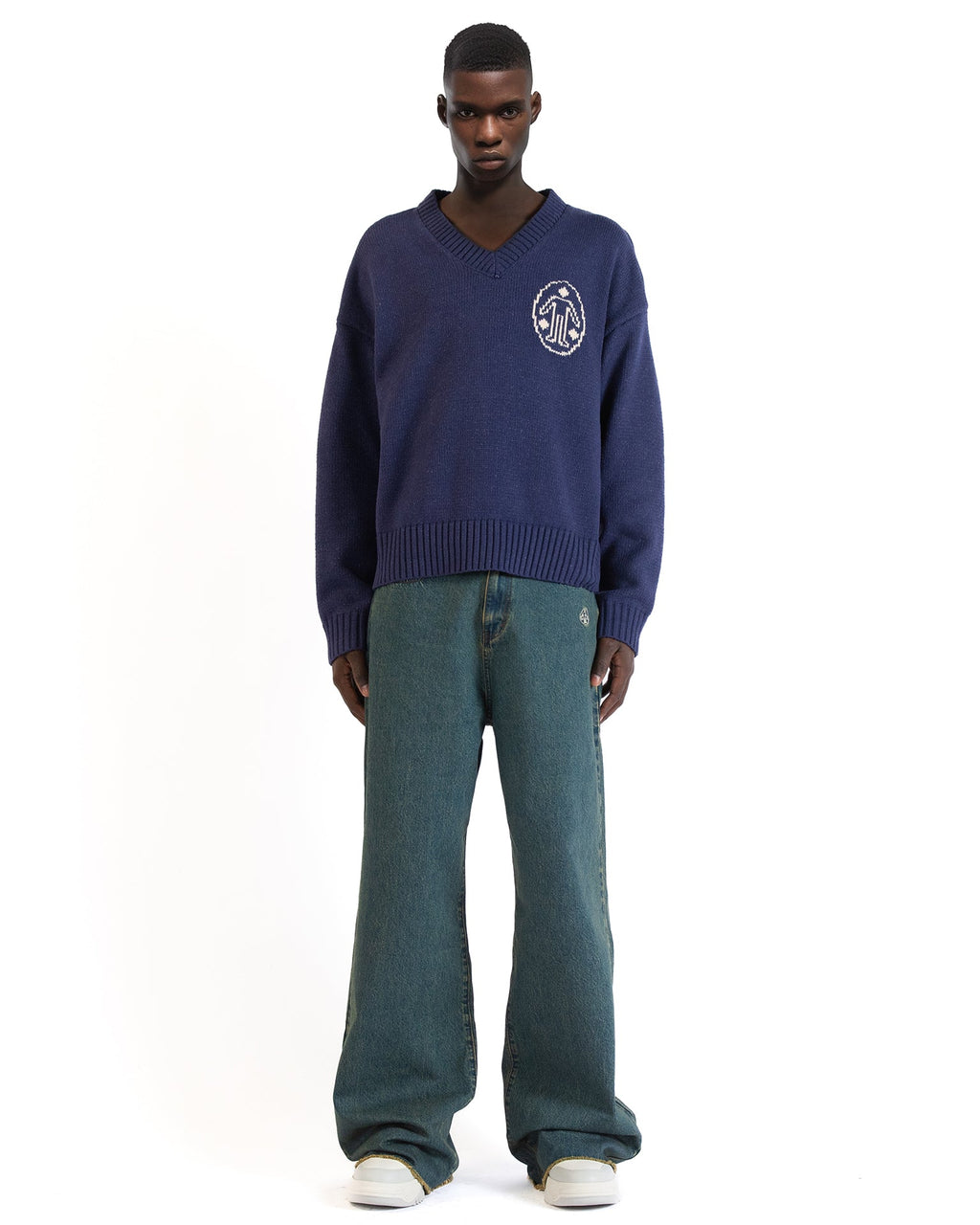 Knit Sweater Signature Blue