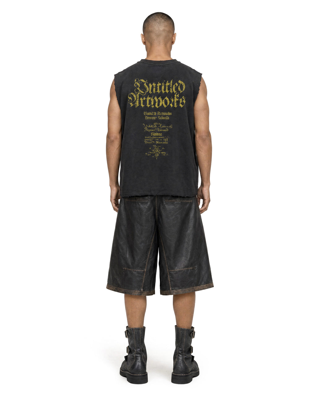Shorts Faux Leather Black