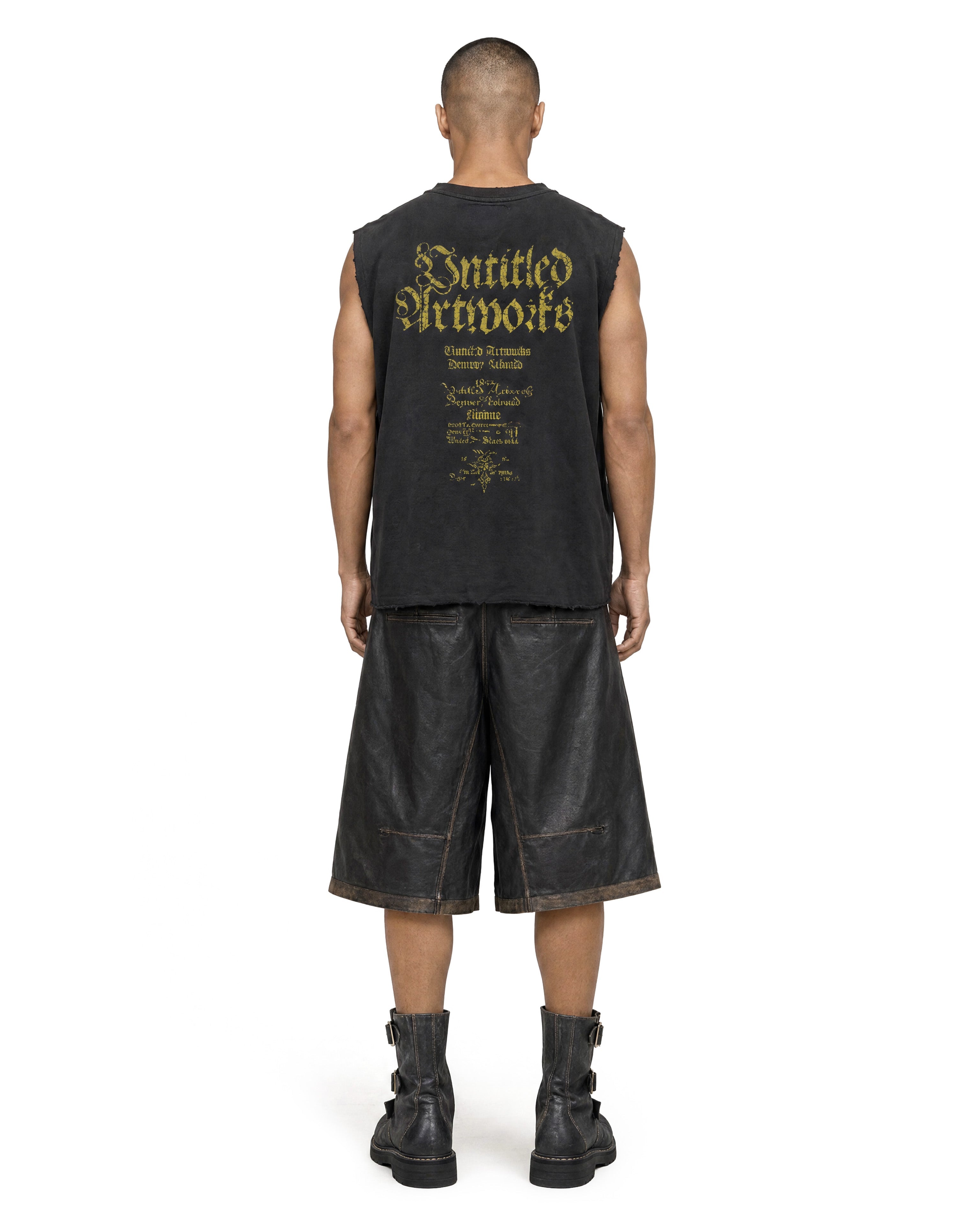Shorts Faux Leather Black