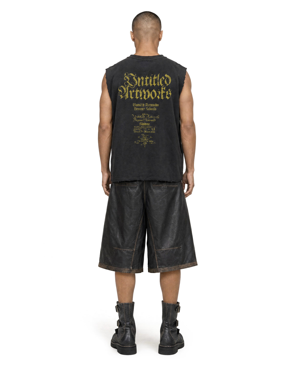 Shorts Faux Leather Black