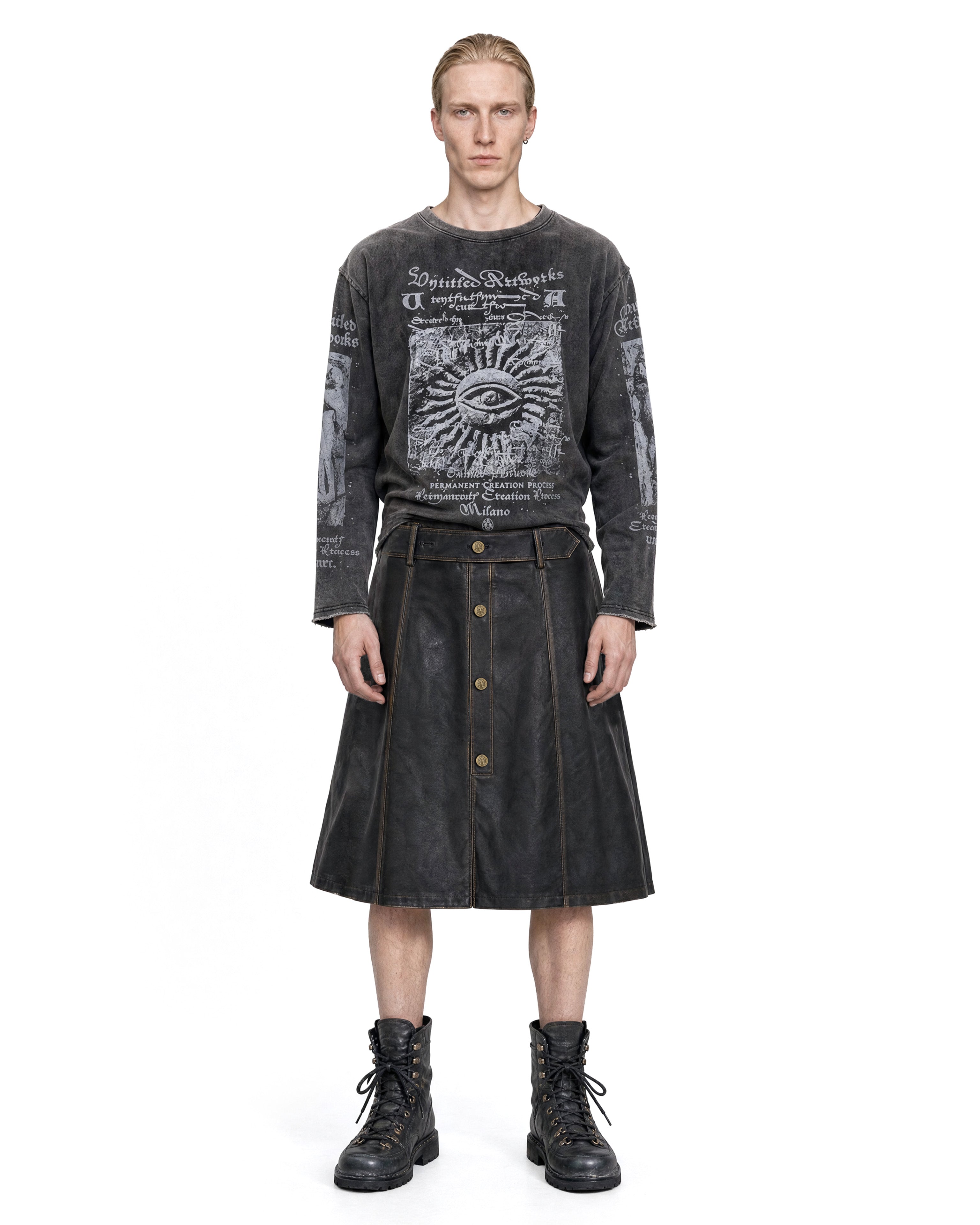 Skirt Faux Leather Black