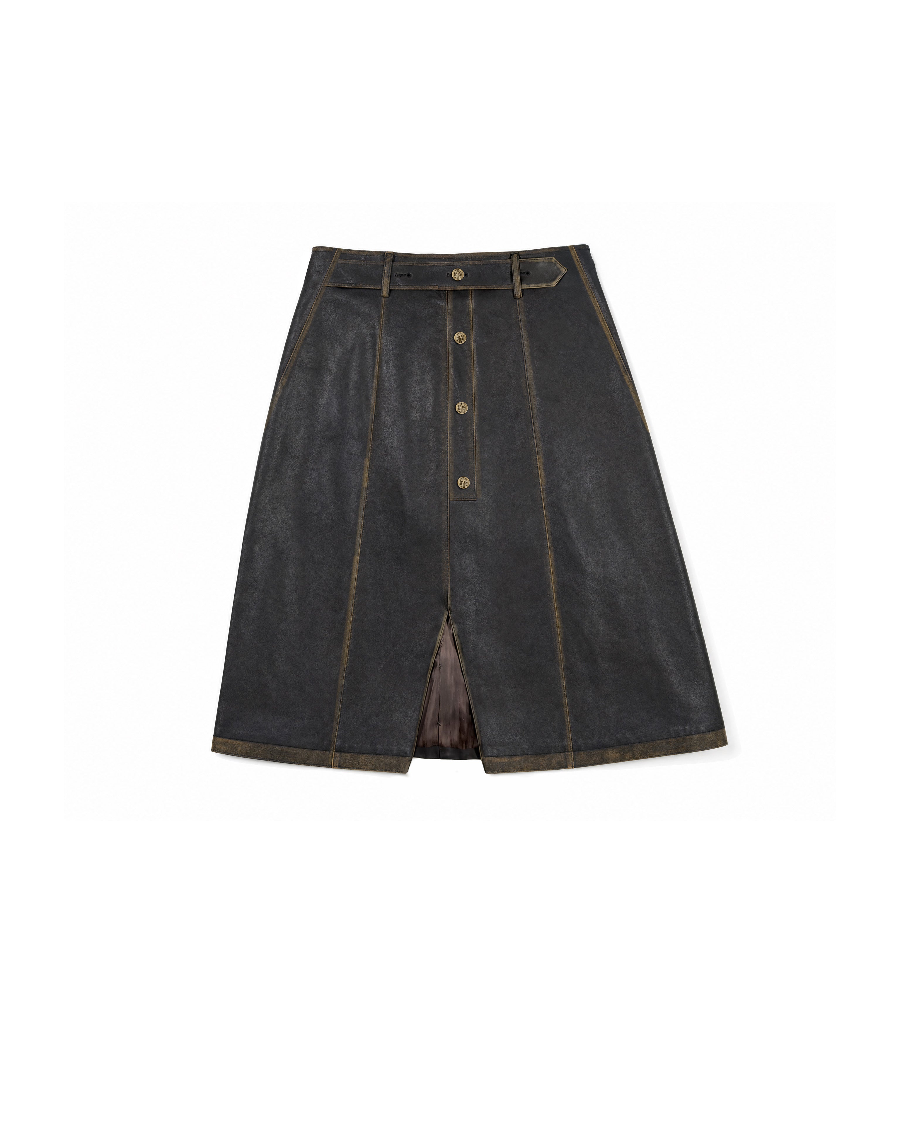 Skirt Faux Leather Black