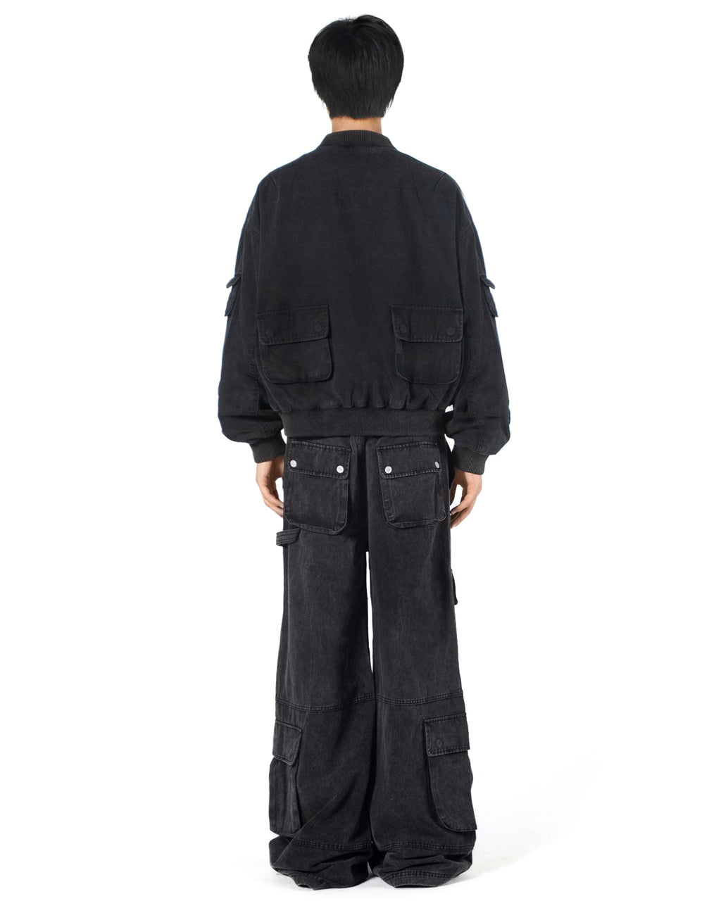Parachute Bomber Jacket Black