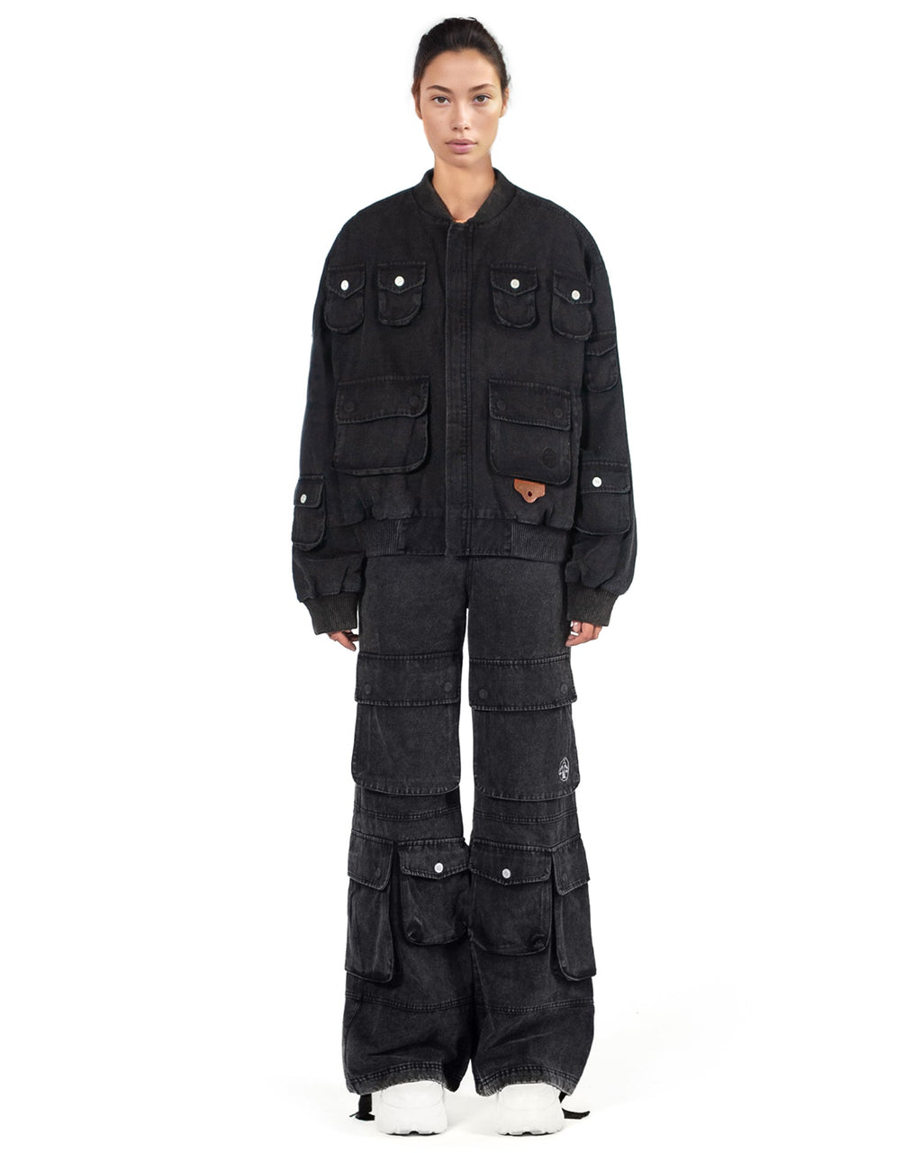 Parachute Bomber Jacket Black