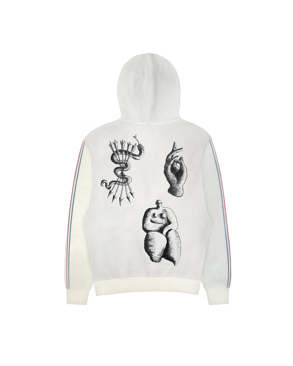 Hoodie Reversed Grey