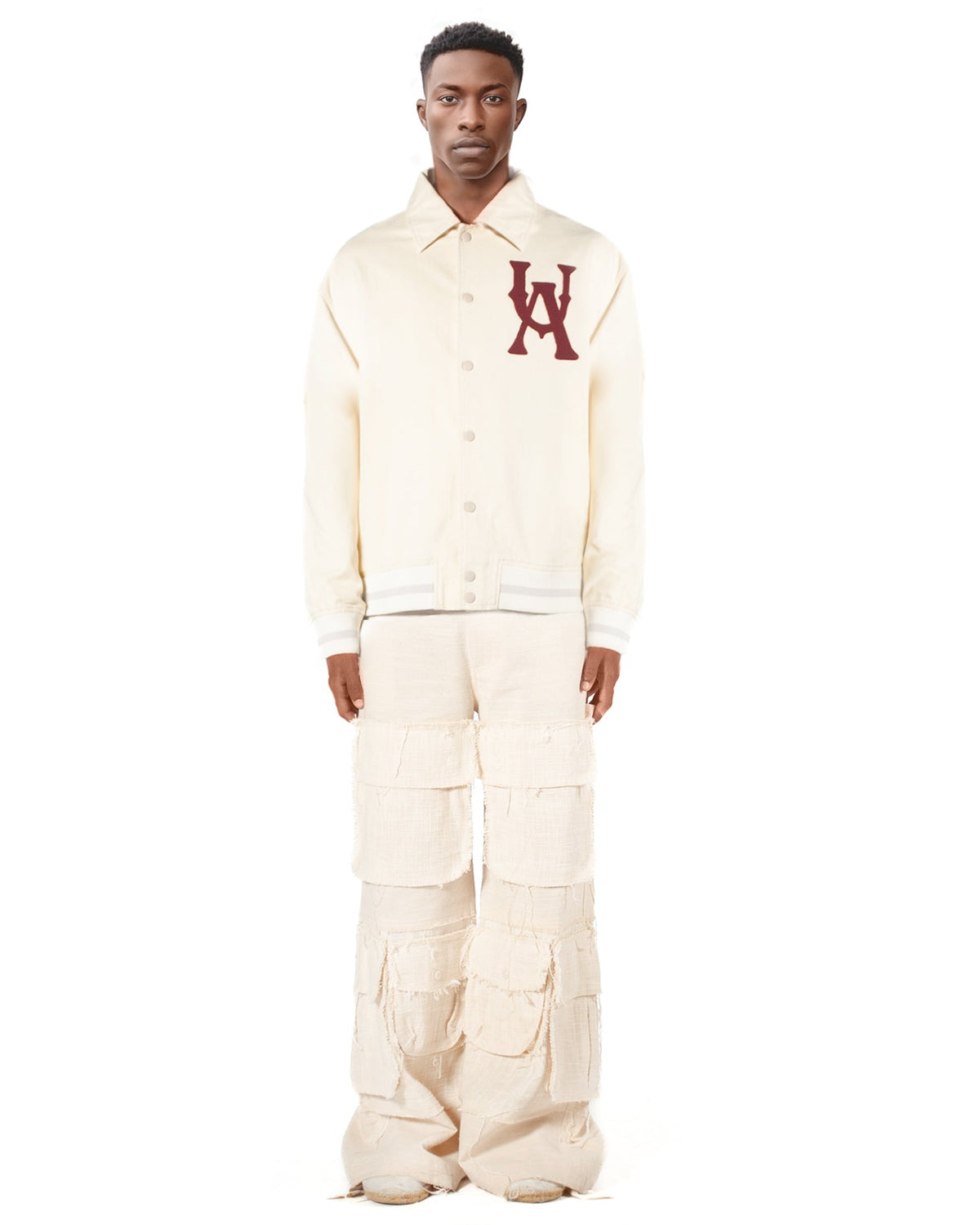 Baseball Varsity Jacket Cream