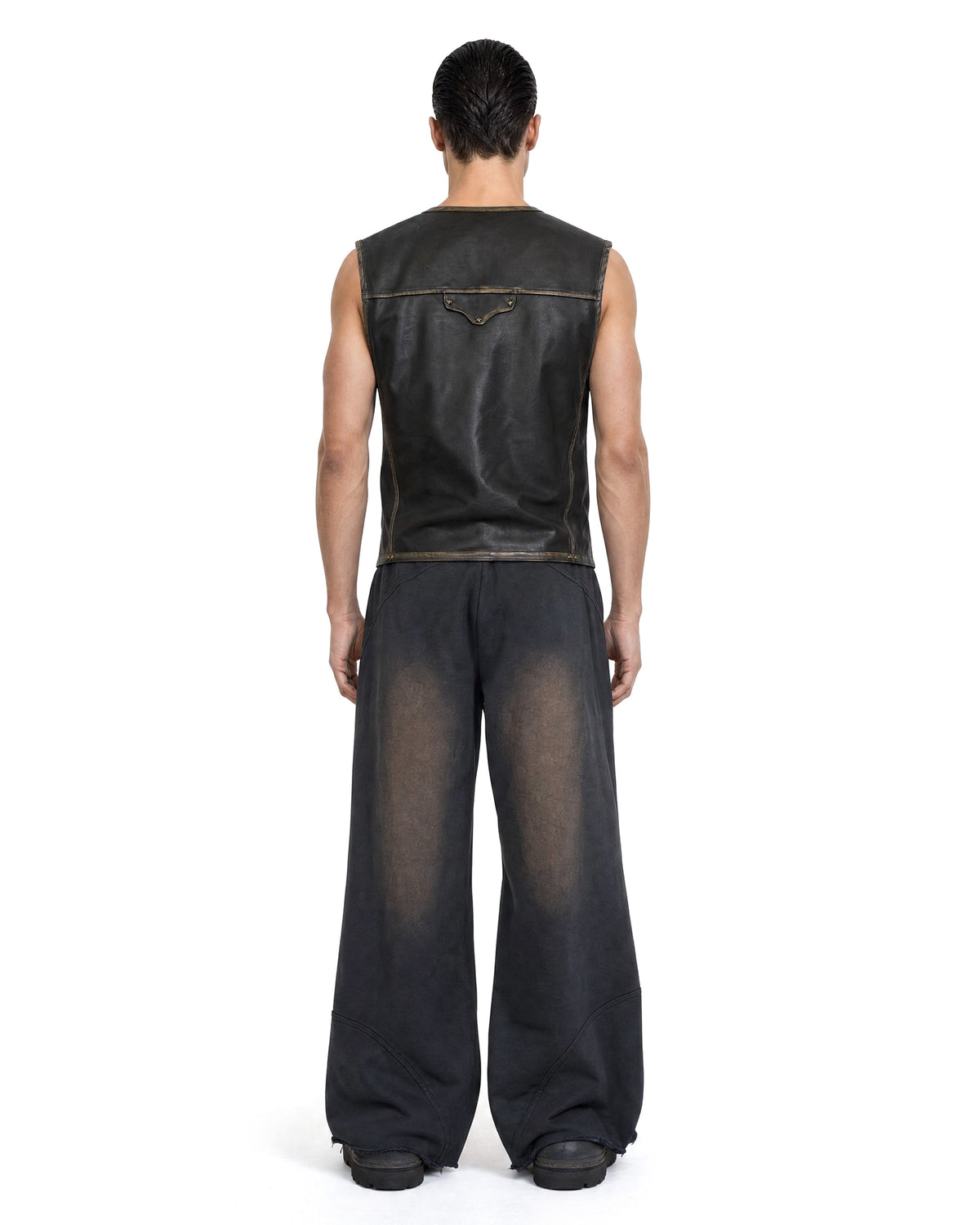 Vest Faux Leather Black