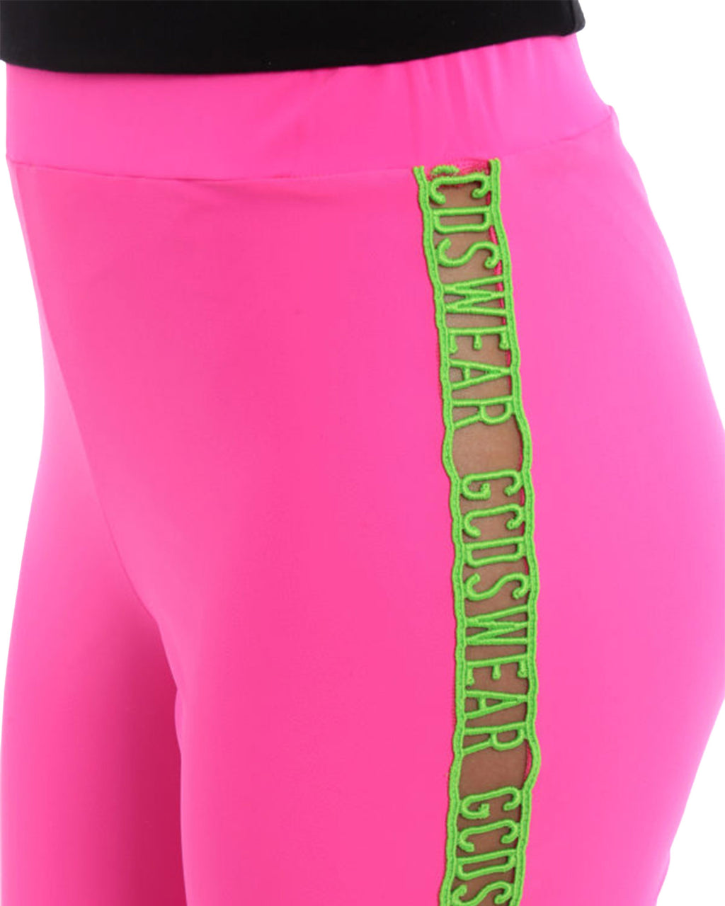 Side Bands Fuchsia Nylon Leggings