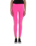 GCDS Side Bands Fuchsia Nylon Leggings
